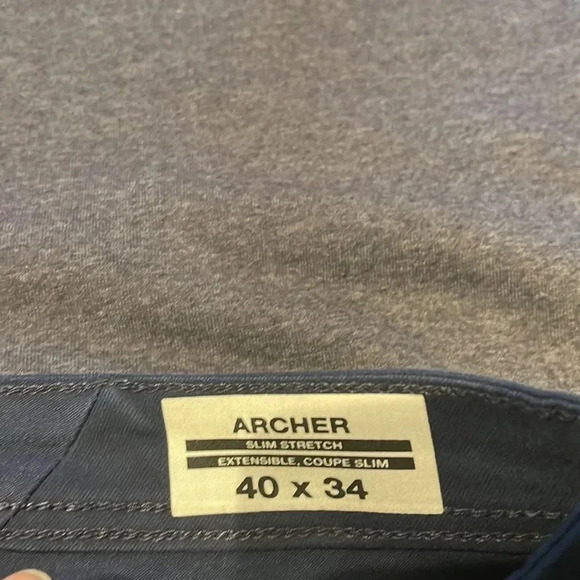 Mens casual pants  soft stretch David Bitton Buffalo Blue Archer coupe style #25 - Picture 8 of 11